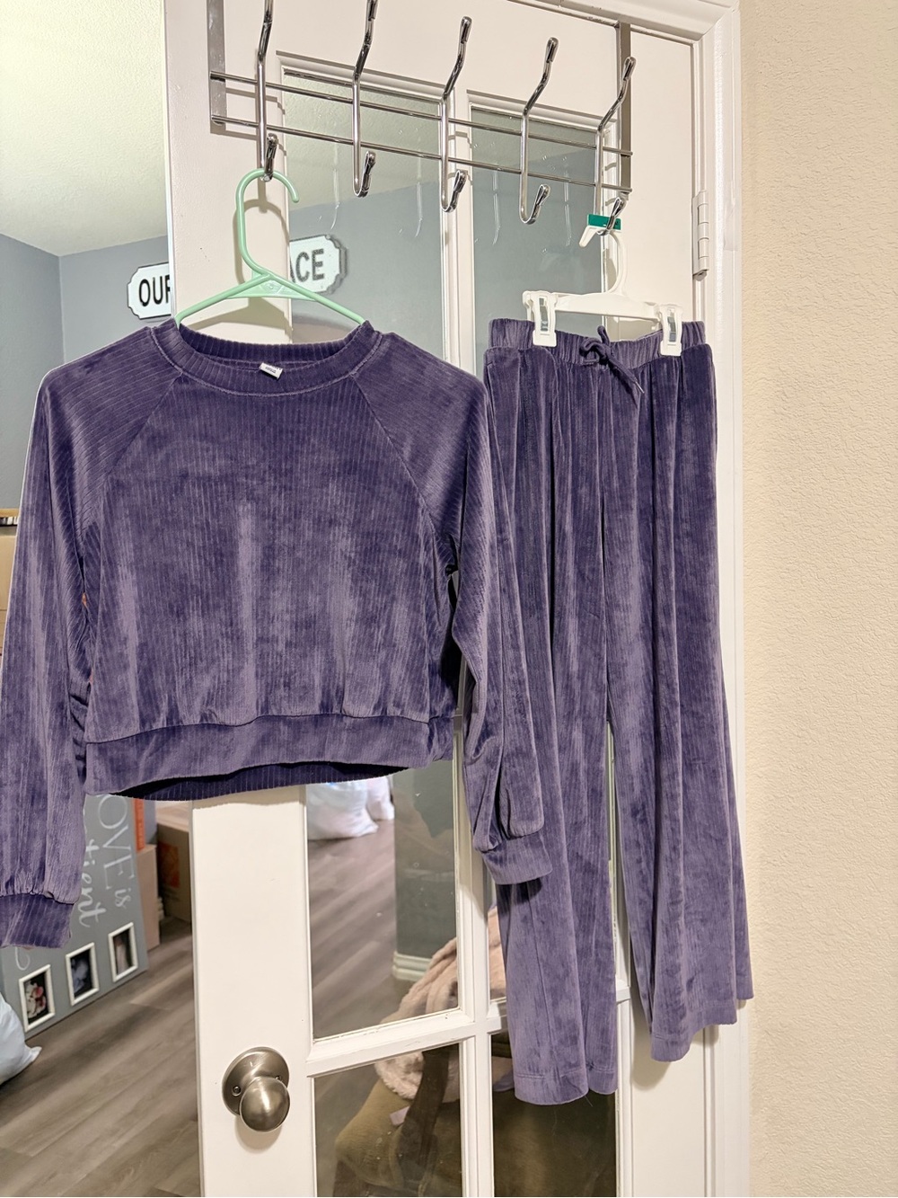 Old Navy Plush Ribbed Lounge Set - Lavender Purple